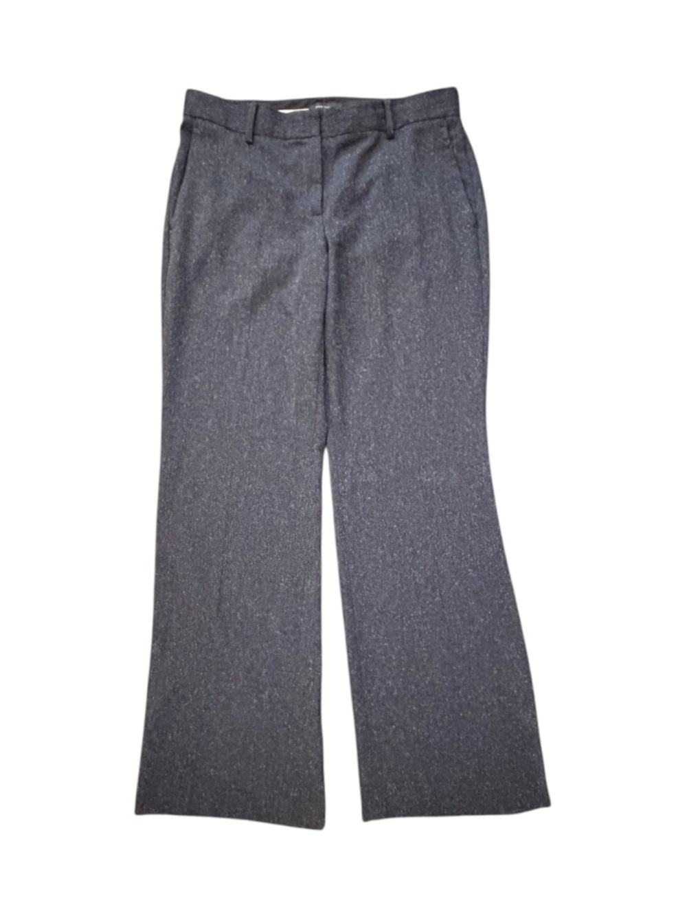 Ann Taylor The Madison Trouser Speckled Twill Navy Size 8 Wide Leg Career Pant